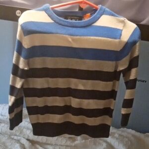 The Children's Place Crewneck Blue and Cream Sweater